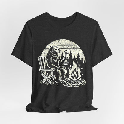 Cozy Campfire Bear Tee | Outdoor Adventure T-Shirt