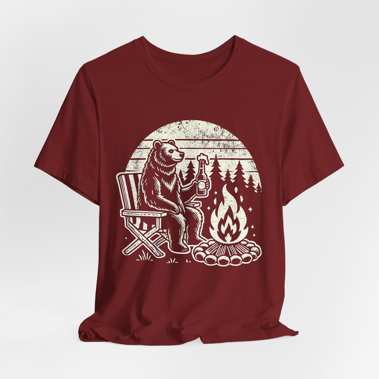 Cozy Campfire Bear Tee | Outdoor Adventure T-Shirt