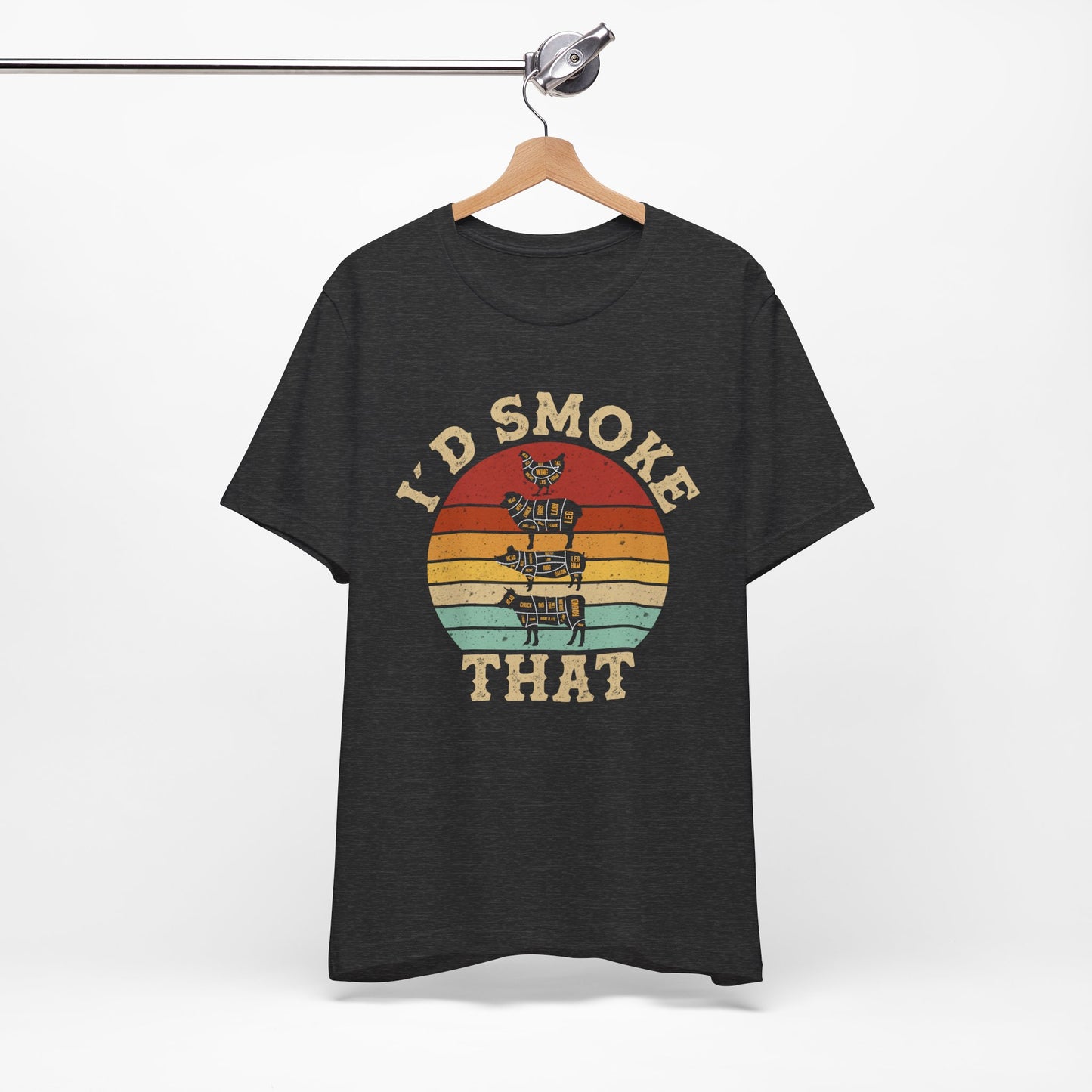 I’d Smoke That Unisex Short Sleeve Tee - Retro Vibe T-Shirt for Casual Wear