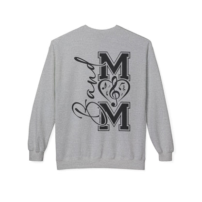 Band Mom front and back - Softstyle Crewneck for Music Lovers