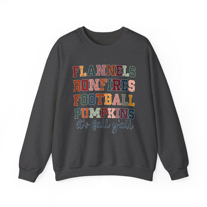 Flannel Bonfires Football Sweatshirt | Unisex Crewneck