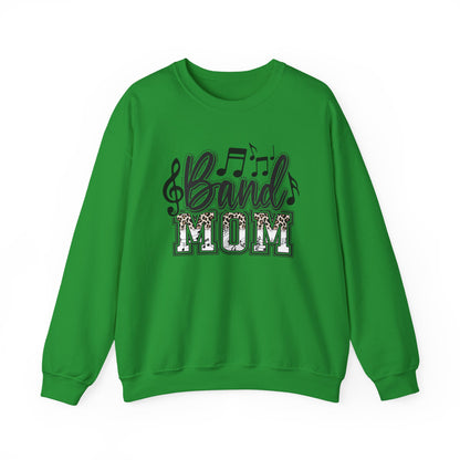 Band Mom Leopard Print Gildan Crewneck