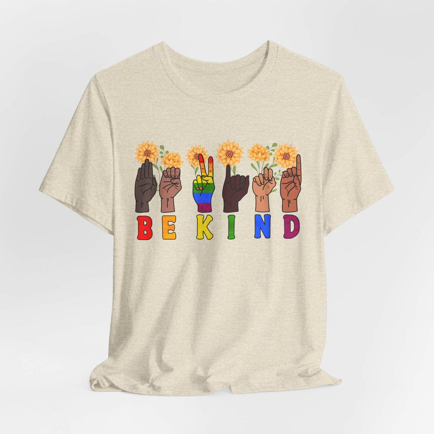 Be Kind Sign Language Diversity Unisex Jersey Tee