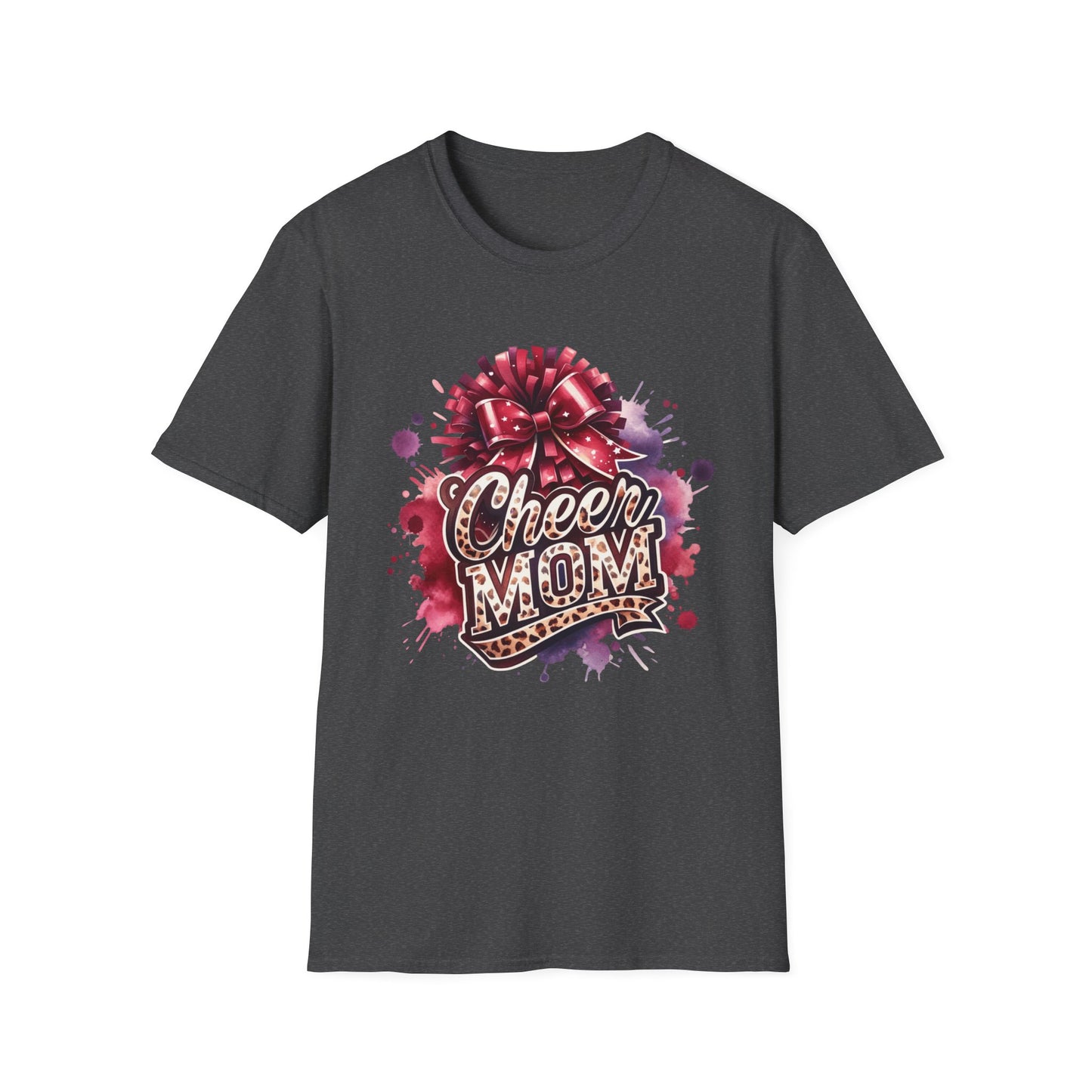 Cheer Mom Cheetah Print Gildan Softstyle Tshirt