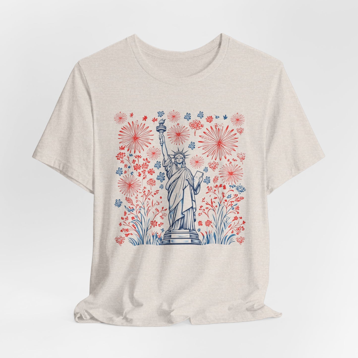 Patriotic Short Sleeve Tee with Liberty Design