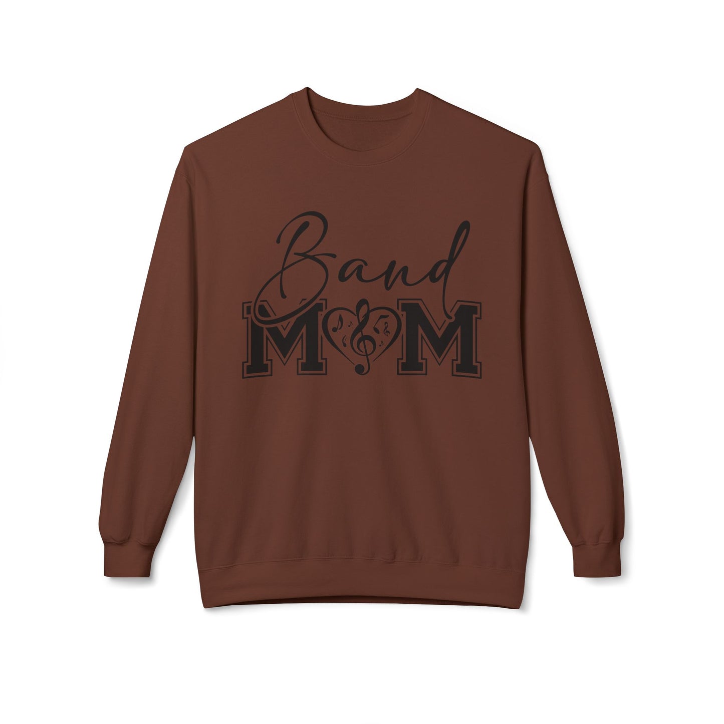 Band Mom front and back - Softstyle Crewneck for Music Lovers