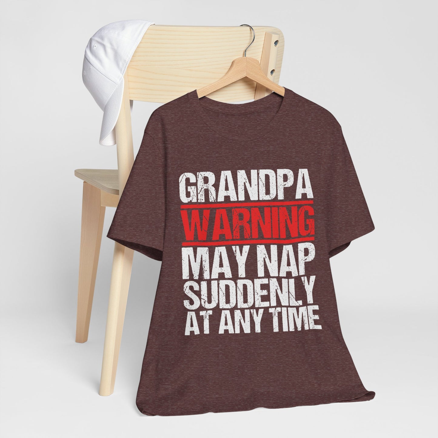 Funny Grandpa Nap Warning T-Shirt, Gift for Grandfather, Family Humor Tee, Unisex Tee for Relaxation, Birthday Gift, Grandparent's Day