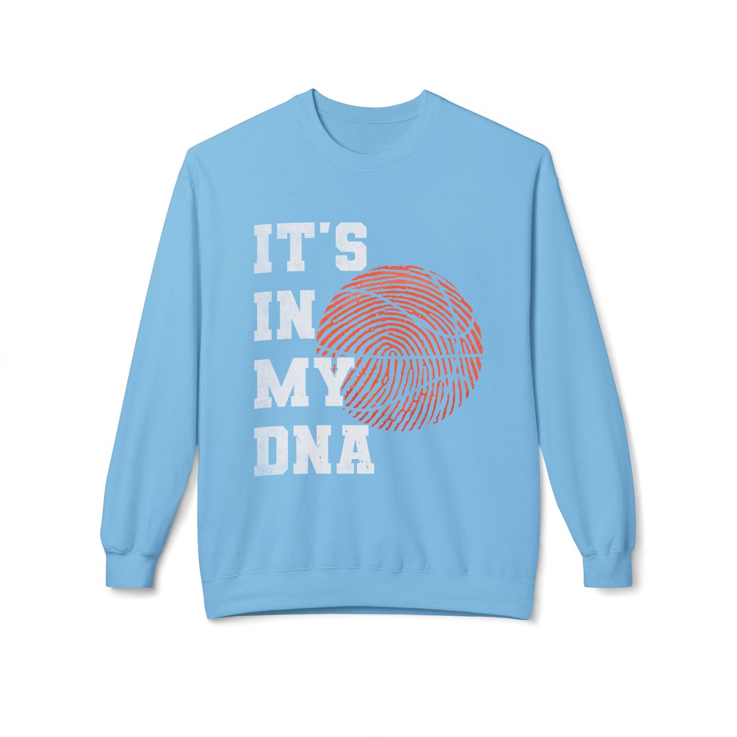 Basketball DNA Crewneck Sweatshirt, Cozy Sports Apparel, Perfect for Athletes, Gift for Hoopers, Ideal for Game Days, Throwback Style
