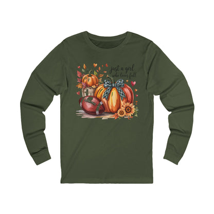 Fall Love Long Sleeve Tee, Cozy Autumn Shirt