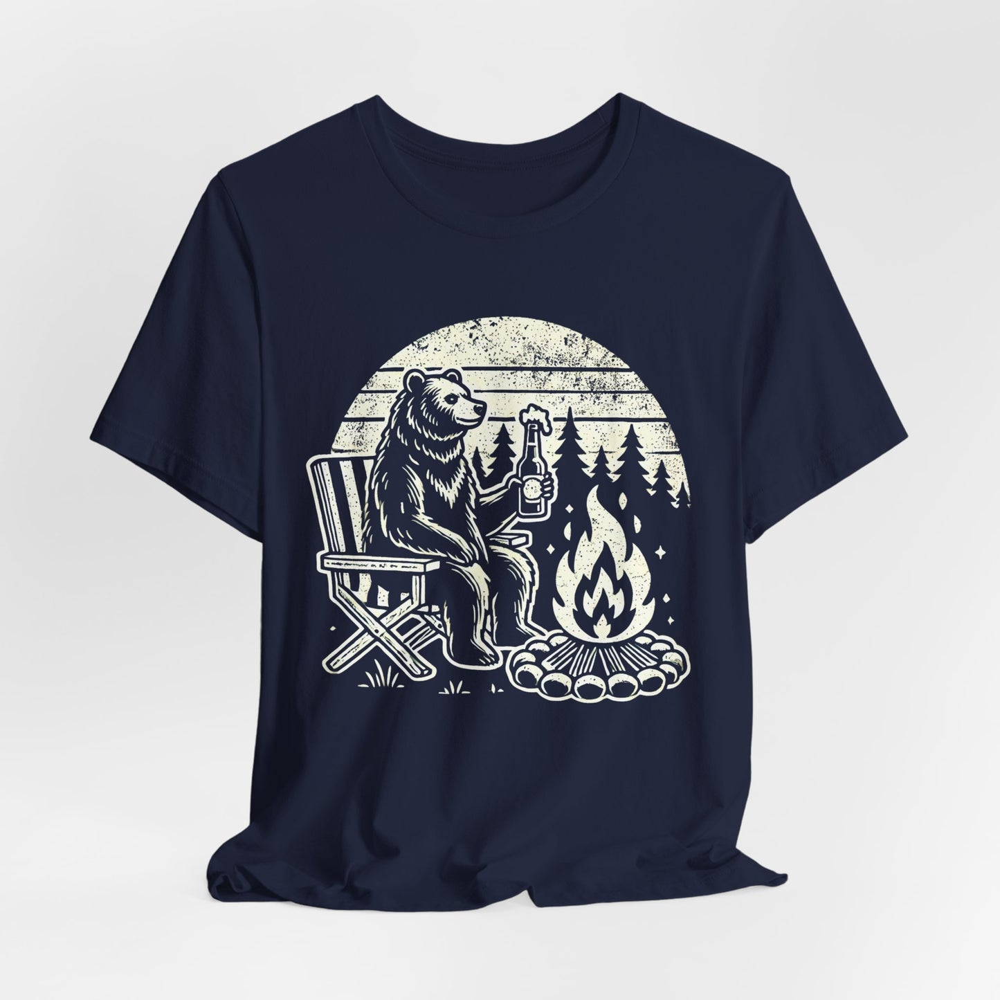 Cozy Campfire Bear Tee | Outdoor Adventure T-Shirt
