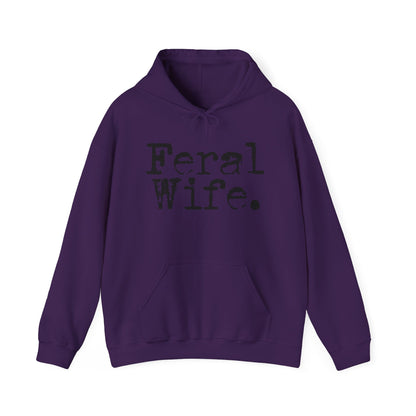 Feral Wife Hoodie - Unisex Heavy Blend™ Sweatshirt for Casual Style