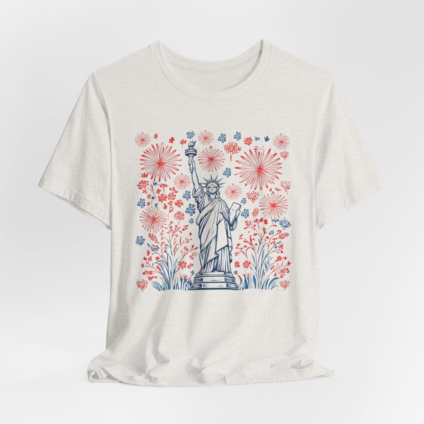 Patriotic Short Sleeve Tee with Liberty Design