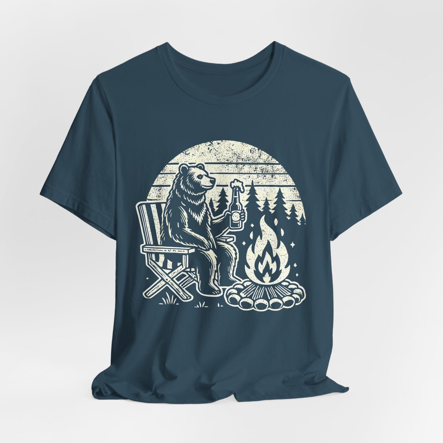 Cozy Campfire Bear Tee | Outdoor Adventure T-Shirt