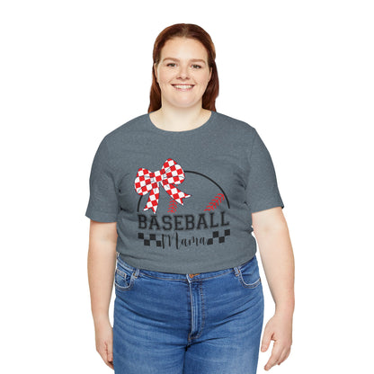 Baseball Mama Tee - Cute Unisex Jersey Short Sleeve T-Shirt for Sports Moms, Perfect for Game Day, Mother's Day Gifts, Casual Wear