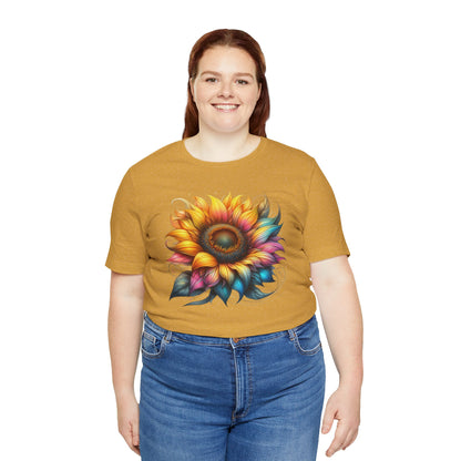 Vibrant Sunflower Tee, Casual T-Shirt