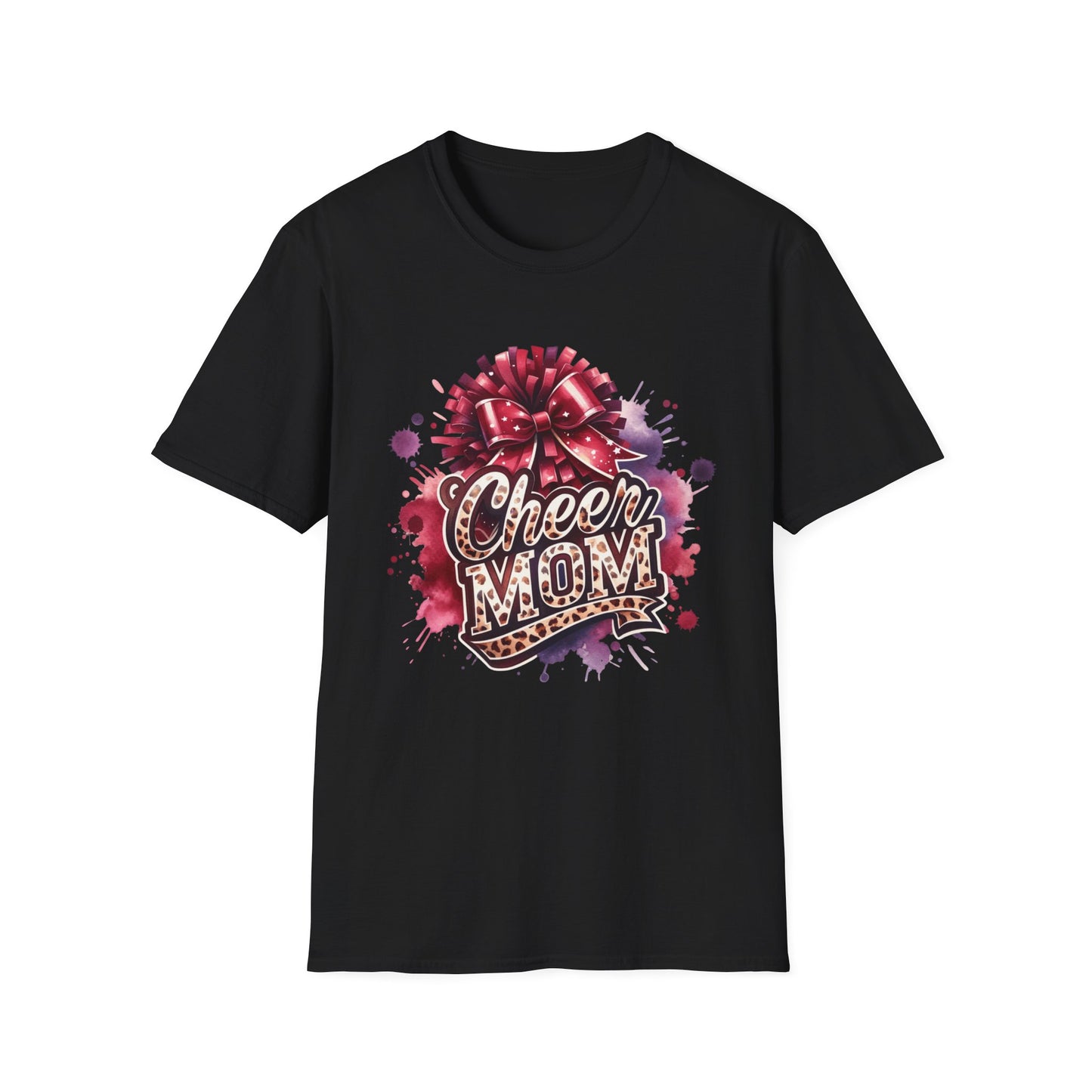 Cheer Mom Cheetah Print Gildan Softstyle Tshirt