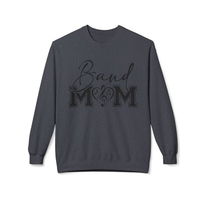 Band Mom front and back - Softstyle Crewneck for Music Lovers