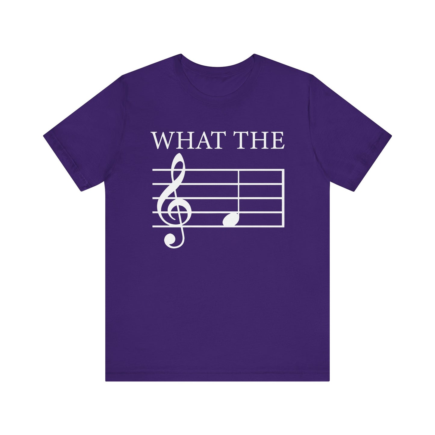 What the F, musical pun Unisex Jersey Short Sleeve Tee