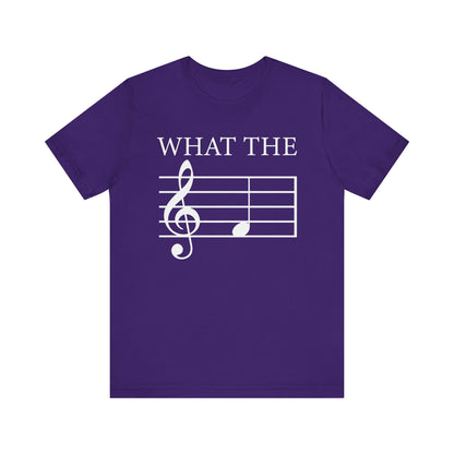 What the F, musical pun Unisex Jersey Short Sleeve Tee