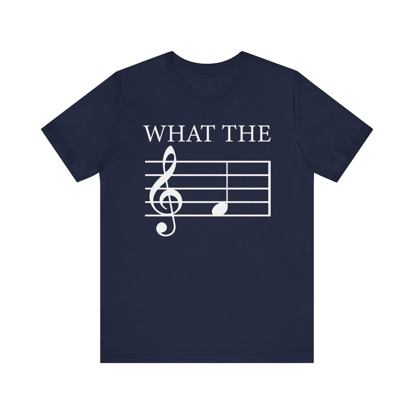 What the F, musical pun Unisex Jersey Short Sleeve Tee