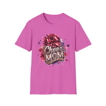 Cheer Mom Cheetah Print Gildan Softstyle Tshirt