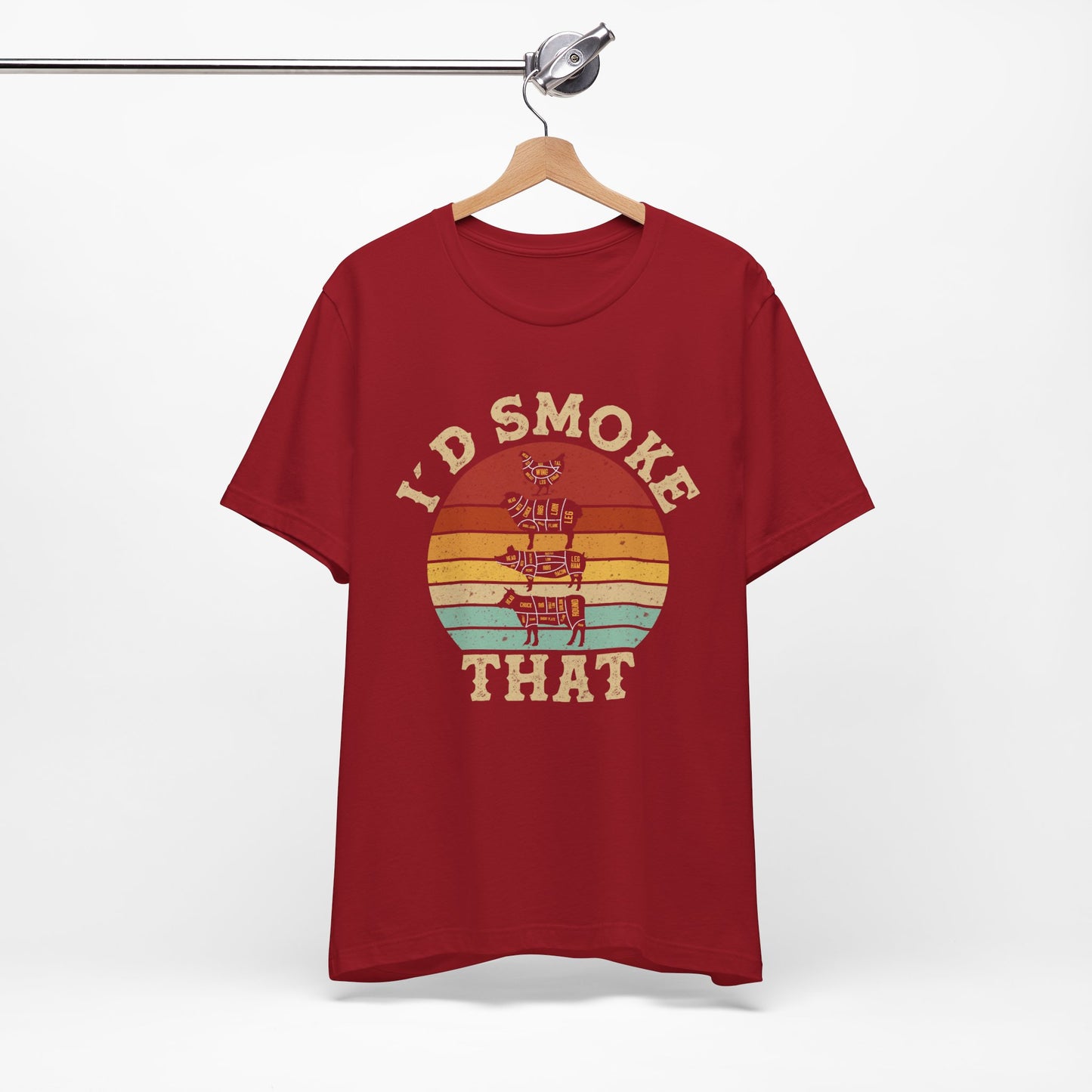 I’d Smoke That Unisex Short Sleeve Tee - Retro Vibe T-Shirt for Casual Wear