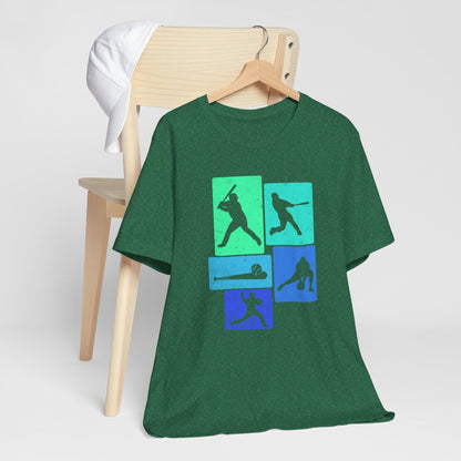Baseball Player Silhouette Tee | Unisex Jersey T-Shirt, Sports Apparel, Gift for Baseball Fans, Casual Wear, Summer Outfit