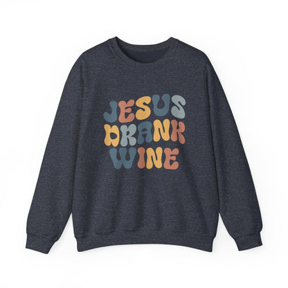 Jesus Drank Wine Gildan Crewneck Sweatshirt