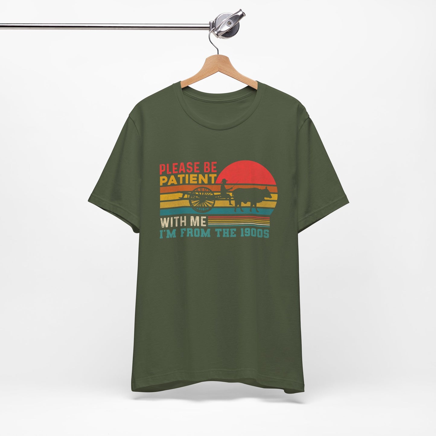 Vintage Humor Tee: Please Be Patient With Me I'm from the 1900s, Retro T-Shirt