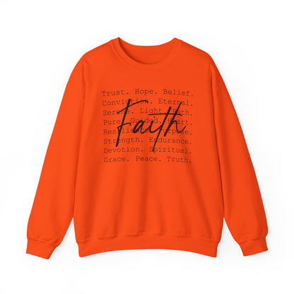Faith Word Map Gildan Crewneck Sweatshirt