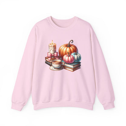 Candle Cozy Pumpkin Fall Gildan crewneck sweatshirt