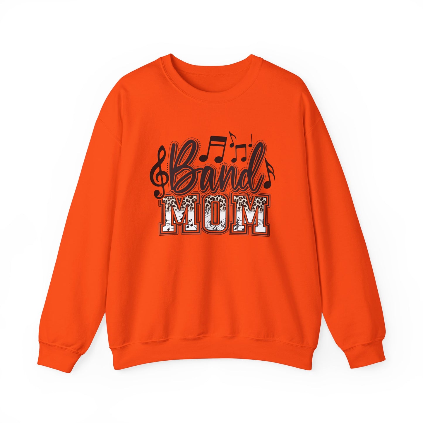 Band Mom Leopard Print Gildan Crewneck