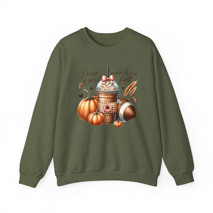 Coffee Pumpkin Football Gildan Crewneck Sweatshirt