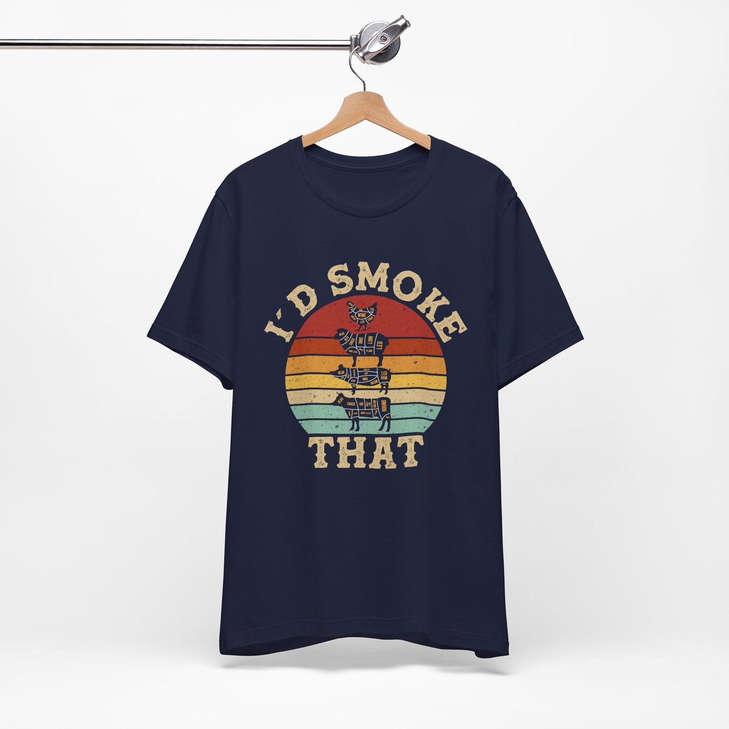 I’d Smoke That Unisex Short Sleeve Tee - Retro Vibe T-Shirt for Casual Wear