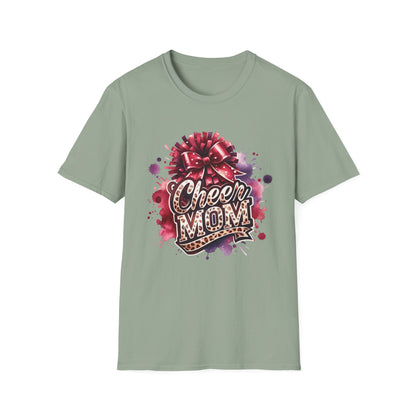 Cheer Mom Cheetah Print Gildan Softstyle Tshirt