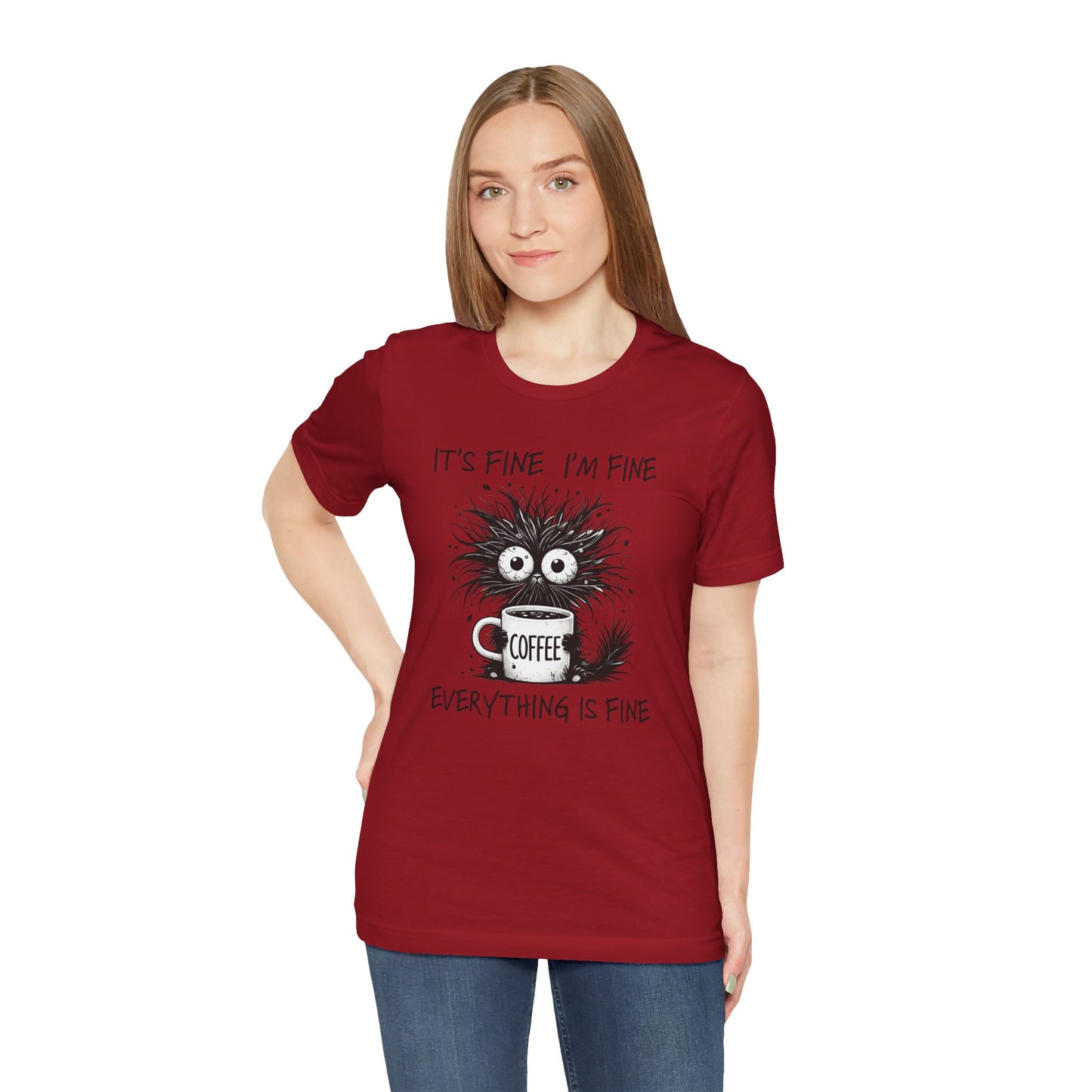 Funny Coffee Lover's Tee, Unisex Jersey Shirt, Casual Humor Tee, Gift for Coffee Enthusiasts, Sarcastic Coffee Top, Coffee Addict Outfit