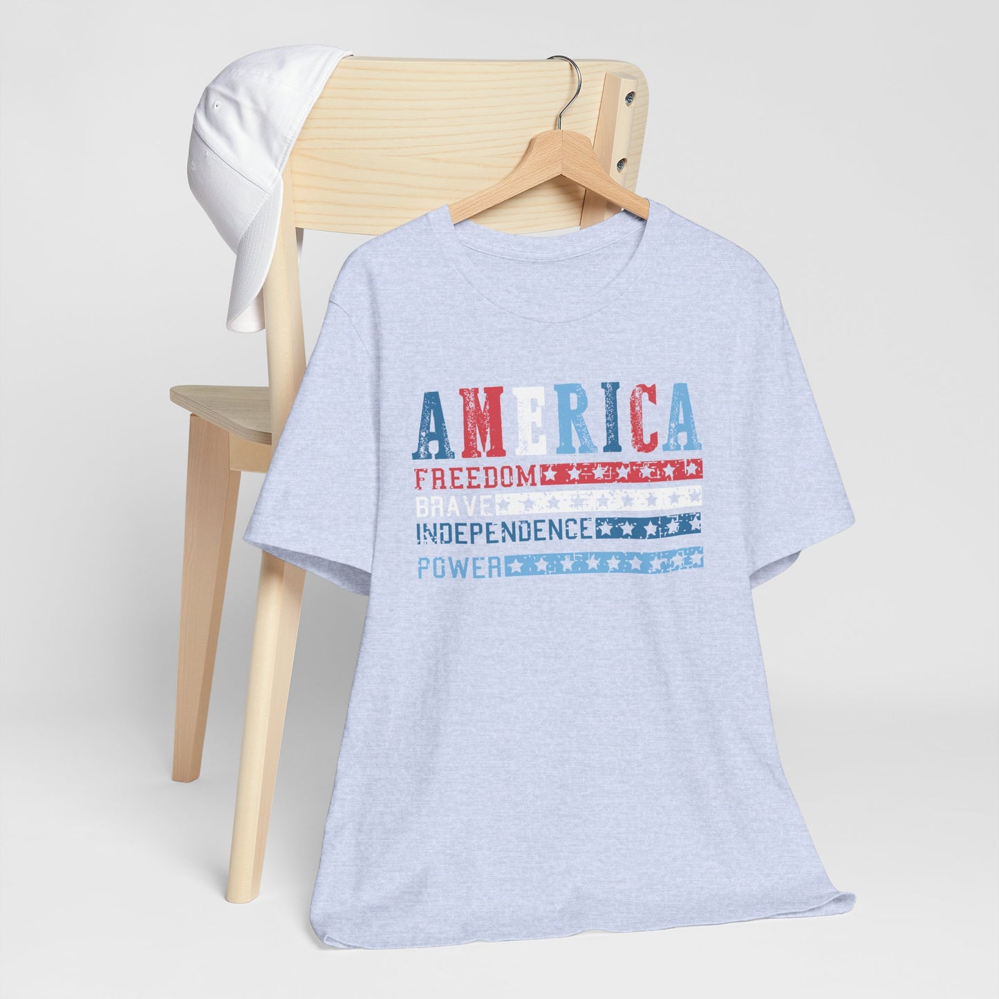 Patriotic Unisex Jersey Tee - Celebrate America with Freedom & Independence