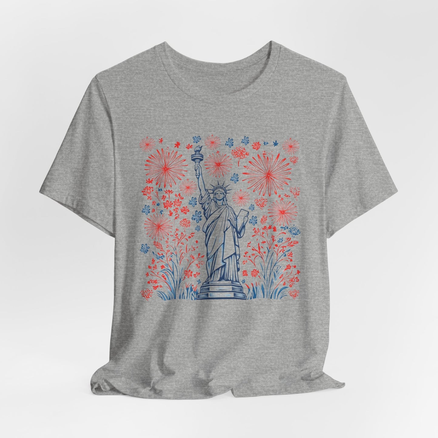Patriotic Short Sleeve Tee with Liberty Design