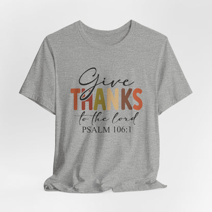 Give Thanks, Thanksgiving Bella Canvas Tee