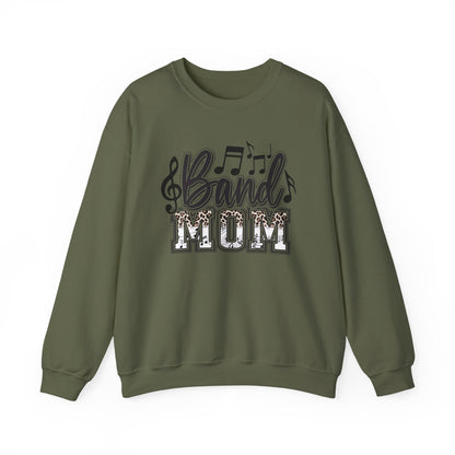 Band Mom Leopard Print Gildan Crewneck