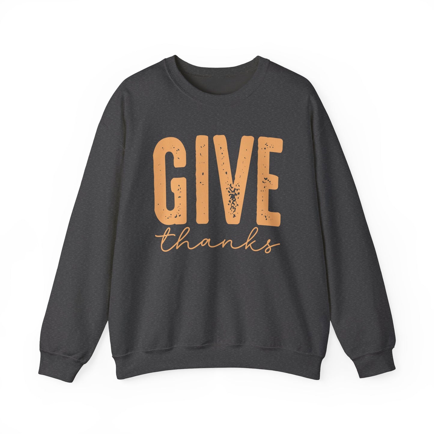 Give Thanks, Thanksgiving Gildan Crewneck Sweatshirt