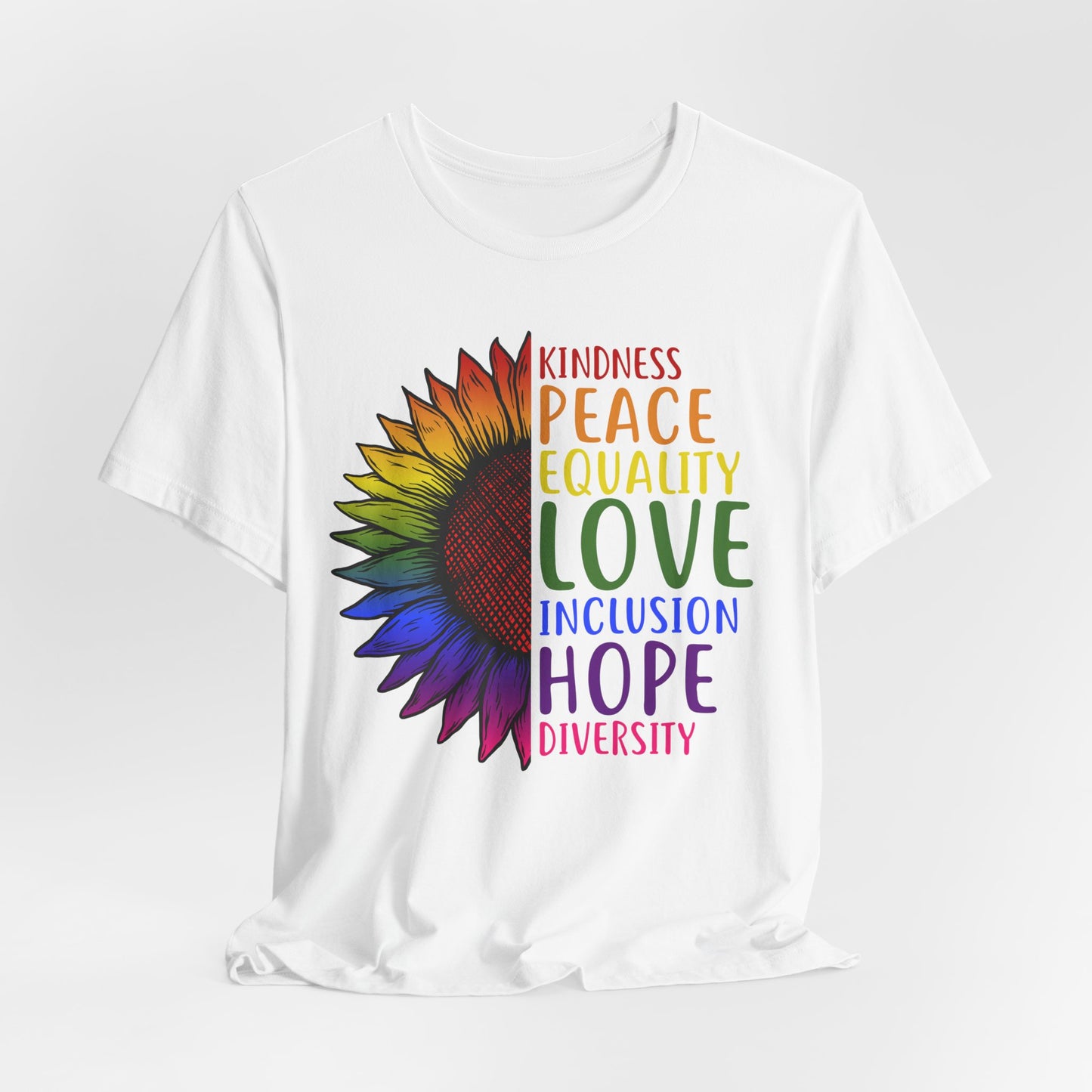 Flower Equality Graphic Tee | Kindness, Love, Diversity