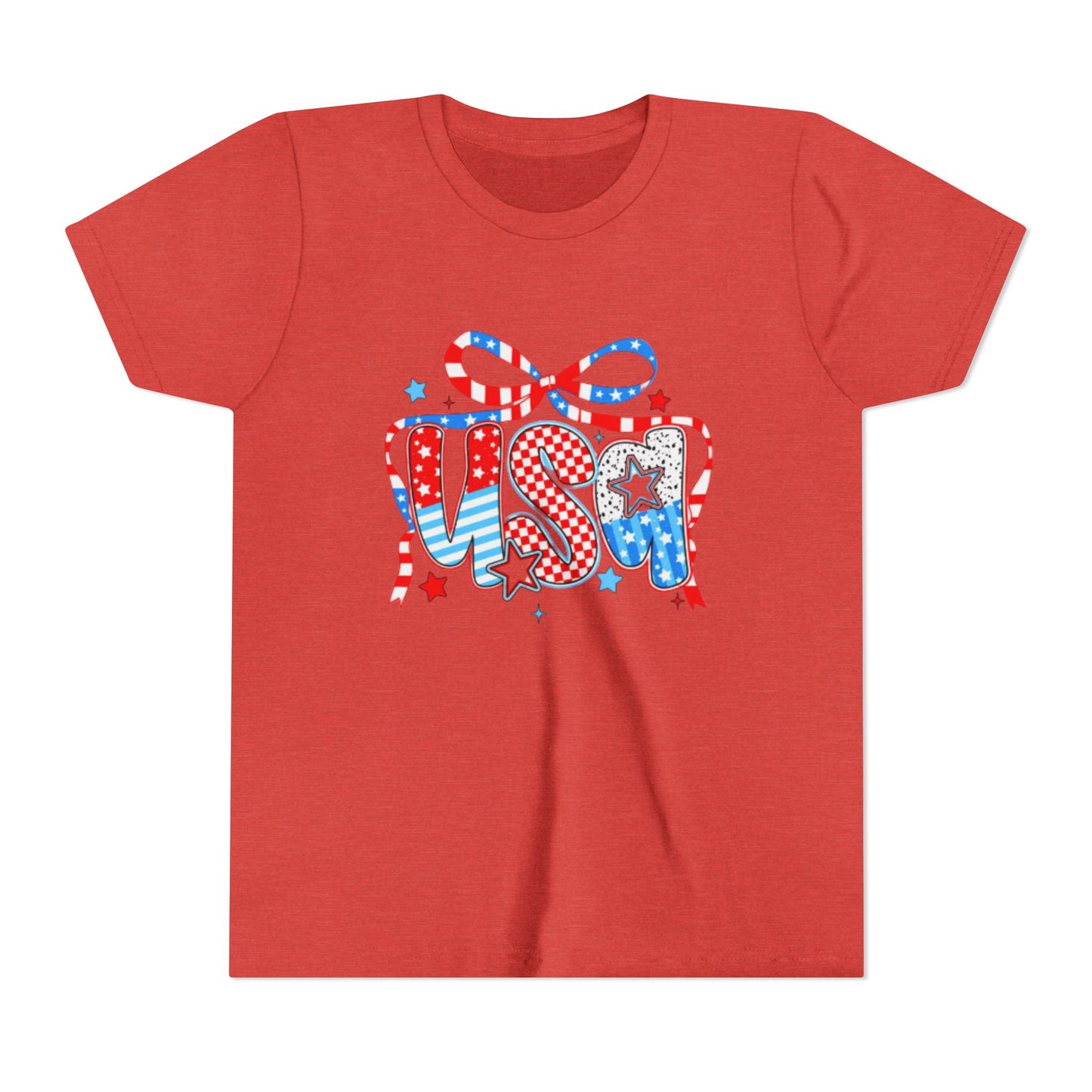 Patriotic Youth Short Sleeve Tee - USA Stars and Stripes Design