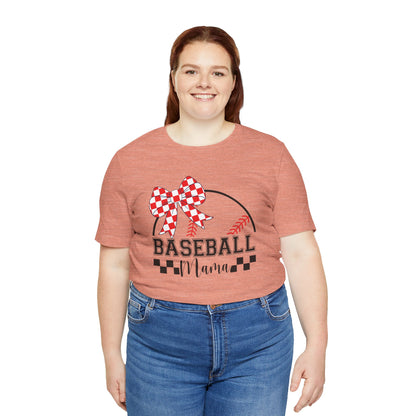 Baseball Mama Tee - Cute Unisex Jersey Short Sleeve T-Shirt for Sports Moms, Perfect for Game Day, Mother's Day Gifts, Casual Wear