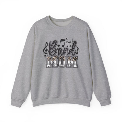 Band Mom Leopard Print Gildan Crewneck