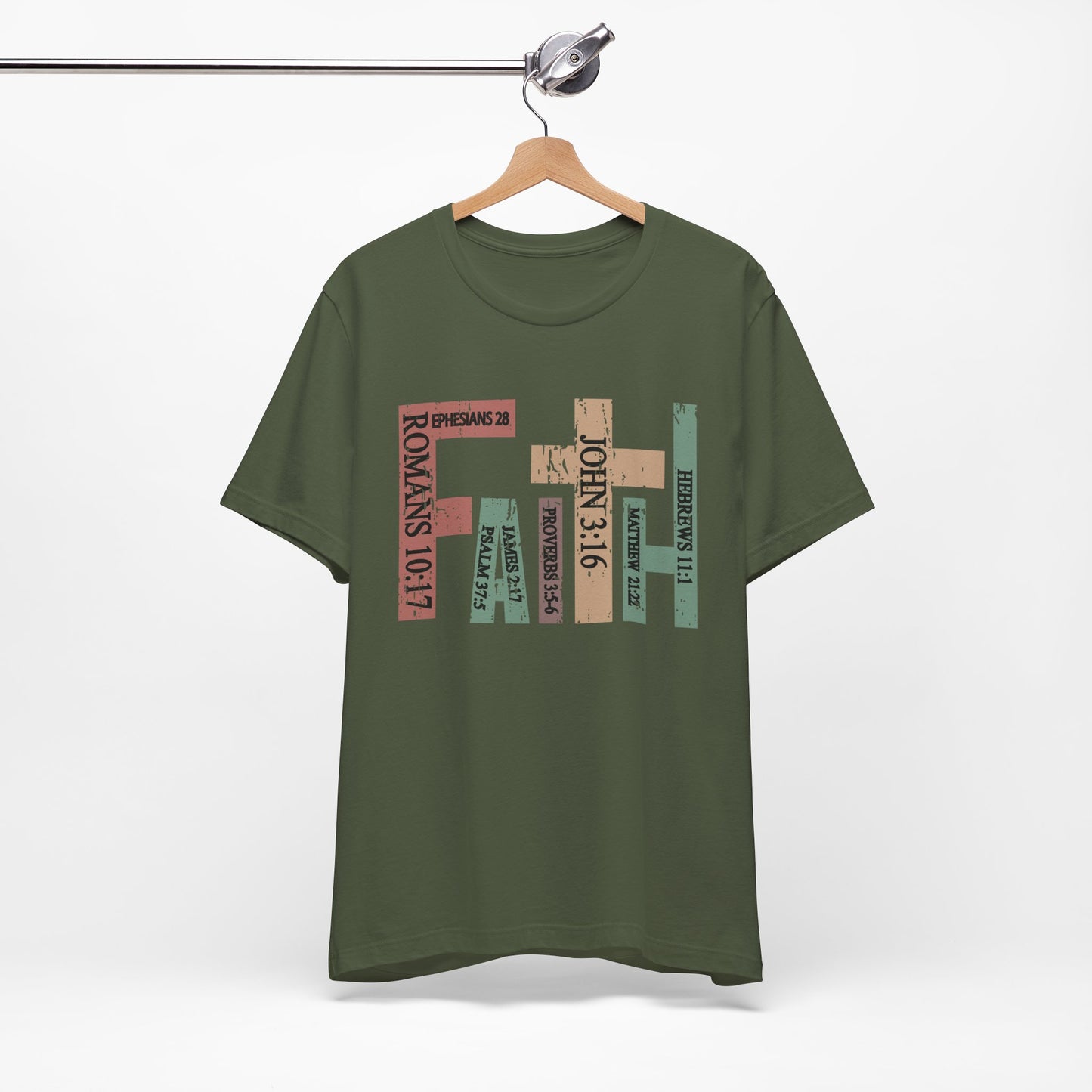 Faith Graphic Tee, Unisex T-Shirt, Inspirational Shirt, Casual Wear, Gift for Believers, Motivational Fashion