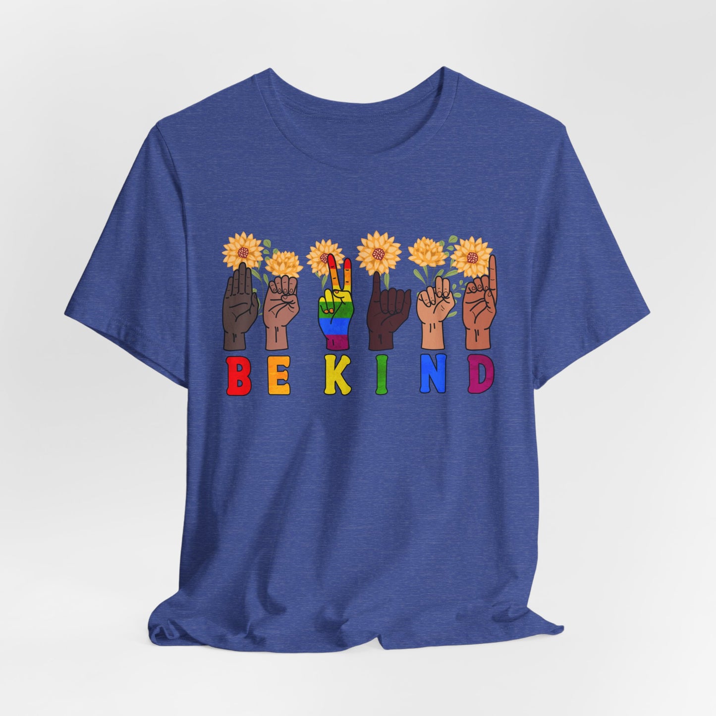 Be Kind Sign Language Diversity Unisex Jersey Tee