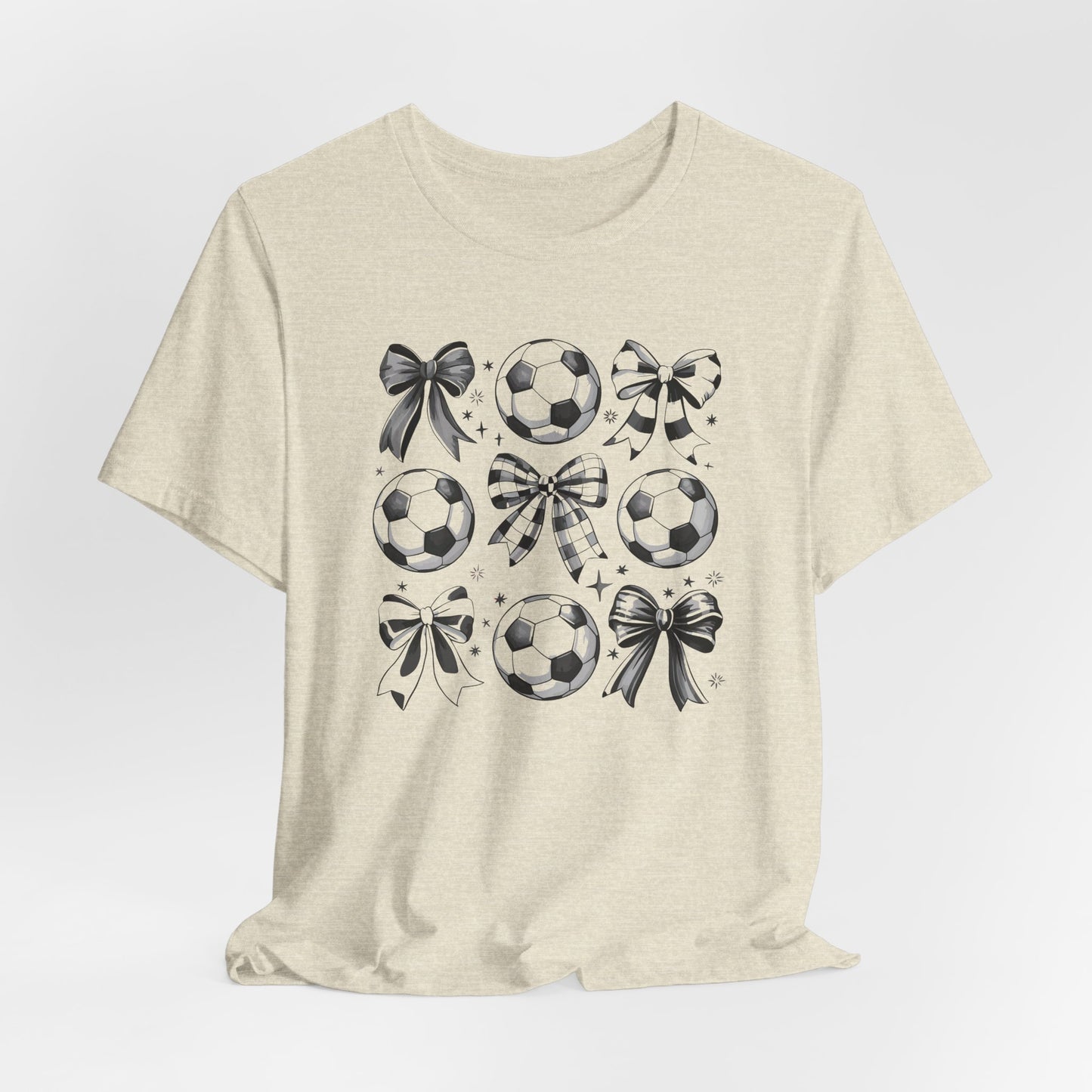 Soccer Tic Tac Toe Bows Bella Canvas Tee