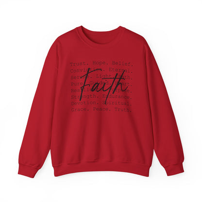 Faith Word Map Gildan Crewneck Sweatshirt