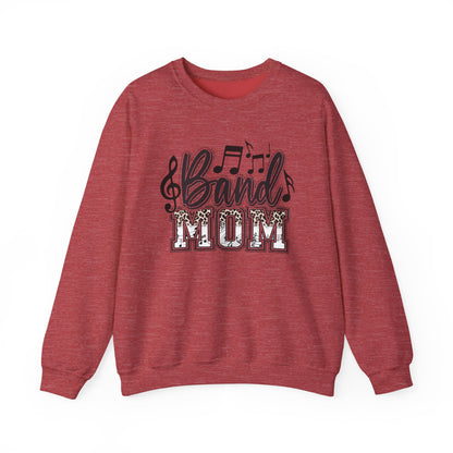 Band Mom Leopard Print Gildan Crewneck